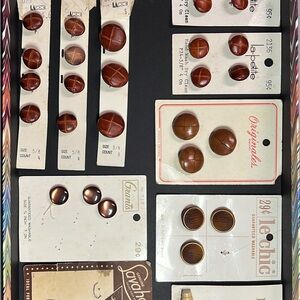 Vintage Brown Button Collection (30)
